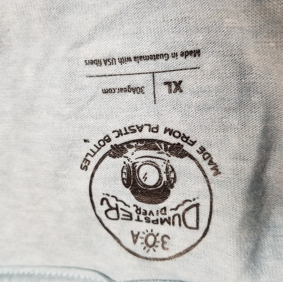 NWT Dumpster Diver Blue Graphic Pocket Tee Shirt - Picture 4 of 4